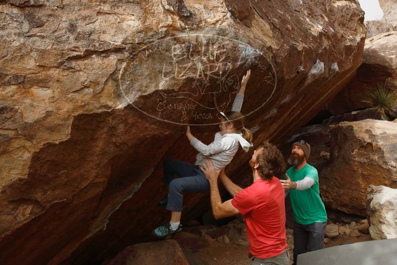 Bouldering in Hueco Tanks on 02/22/2019 with Blue Lizard Climbing and Yoga

Filename: SRM_20190222_1652470.jpg
Aperture: f/5.0
Shutter Speed: 1/640
Body: Canon EOS-1D Mark II
Lens: Canon EF 16-35mm f/2.8 L