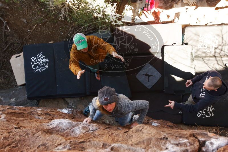 Bouldering in Hueco Tanks on 02/24/2019 with Blue Lizard Climbing and Yoga

Filename: SRM_20190224_1102000.jpg
Aperture: f/5.0
Shutter Speed: 1/200
Body: Canon EOS-1D Mark II
Lens: Canon EF 16-35mm f/2.8 L