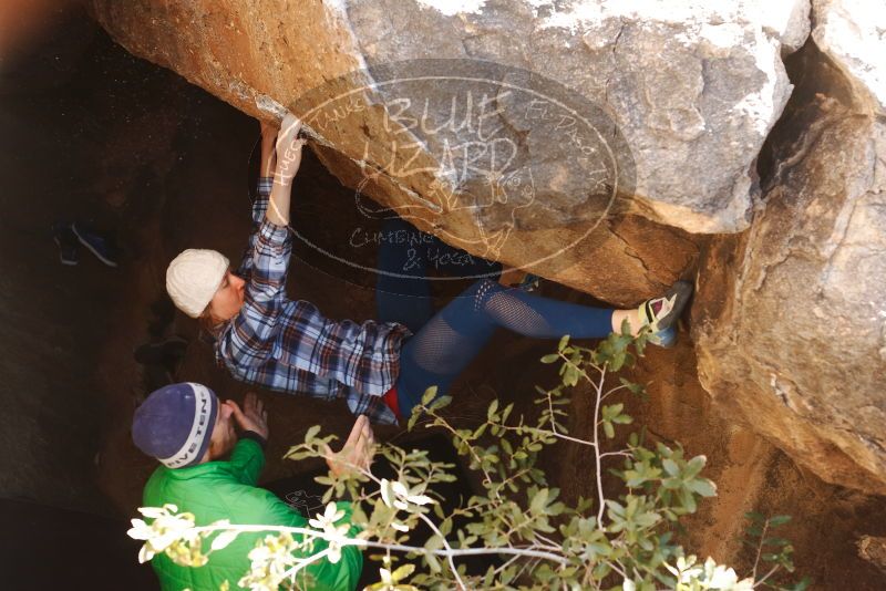 Bouldering in Hueco Tanks on 02/24/2019 with Blue Lizard Climbing and Yoga

Filename: SRM_20190224_1117150.jpg
Aperture: f/4.0
Shutter Speed: 1/320
Body: Canon EOS-1D Mark II
Lens: Canon EF 50mm f/1.8 II