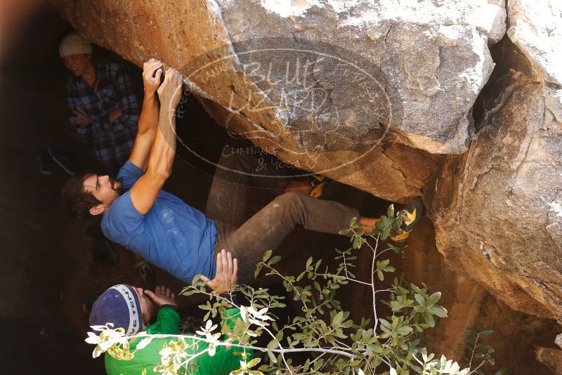 Bouldering in Hueco Tanks on 02/24/2019 with Blue Lizard Climbing and Yoga

Filename: SRM_20190224_1118510.jpg
Aperture: f/4.0
Shutter Speed: 1/400
Body: Canon EOS-1D Mark II
Lens: Canon EF 50mm f/1.8 II