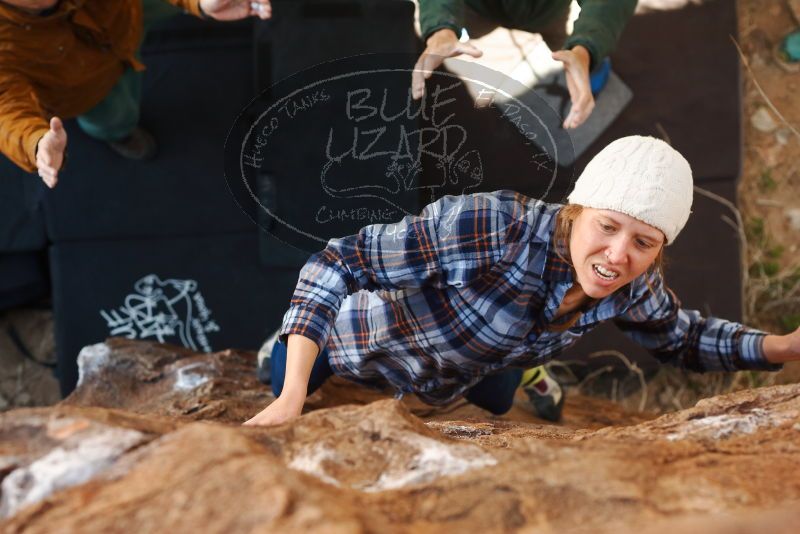 Bouldering in Hueco Tanks on 02/24/2019 with Blue Lizard Climbing and Yoga

Filename: SRM_20190224_1138230.jpg
Aperture: f/4.0
Shutter Speed: 1/320
Body: Canon EOS-1D Mark II
Lens: Canon EF 50mm f/1.8 II