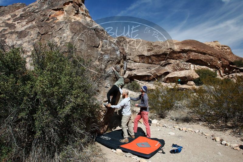 Bouldering in Hueco Tanks on 02/24/2019 with Blue Lizard Climbing and Yoga

Filename: SRM_20190224_1208380.jpg
Aperture: f/5.6
Shutter Speed: 1/250
Body: Canon EOS-1D Mark II
Lens: Canon EF 16-35mm f/2.8 L