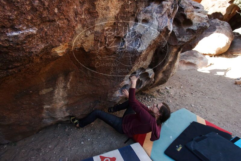 Bouldering in Hueco Tanks on 02/24/2019 with Blue Lizard Climbing and Yoga

Filename: SRM_20190224_1220180.jpg
Aperture: f/5.6
Shutter Speed: 1/400
Body: Canon EOS-1D Mark II
Lens: Canon EF 16-35mm f/2.8 L