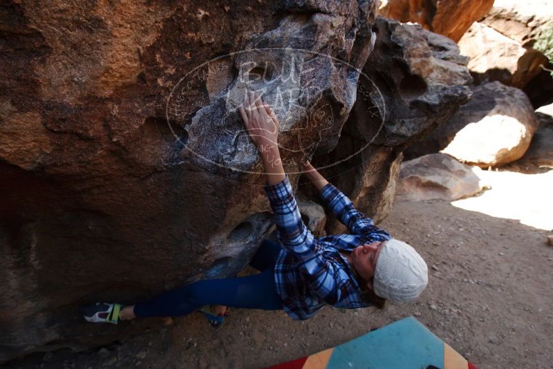 Bouldering in Hueco Tanks on 02/24/2019 with Blue Lizard Climbing and Yoga

Filename: SRM_20190224_1222521.jpg
Aperture: f/5.6
Shutter Speed: 1/80
Body: Canon EOS-1D Mark II
Lens: Canon EF 16-35mm f/2.8 L