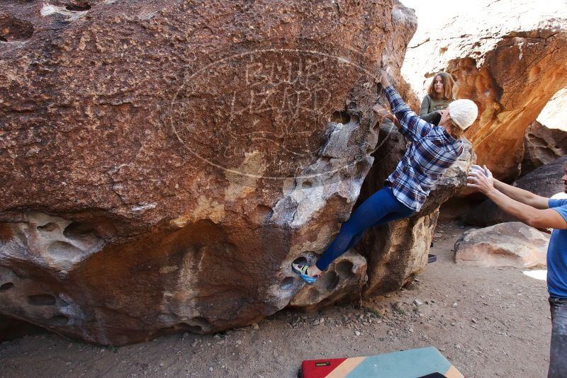 Bouldering in Hueco Tanks on 02/24/2019 with Blue Lizard Climbing and Yoga

Filename: SRM_20190224_1226480.jpg
Aperture: f/5.6
Shutter Speed: 1/250
Body: Canon EOS-1D Mark II
Lens: Canon EF 16-35mm f/2.8 L