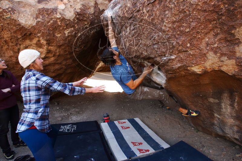 Bouldering in Hueco Tanks on 02/24/2019 with Blue Lizard Climbing and Yoga

Filename: SRM_20190224_1242500.jpg
Aperture: f/5.6
Shutter Speed: 1/160
Body: Canon EOS-1D Mark II
Lens: Canon EF 16-35mm f/2.8 L