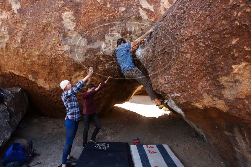 Bouldering in Hueco Tanks on 02/24/2019 with Blue Lizard Climbing and Yoga

Filename: SRM_20190224_1243040.jpg
Aperture: f/5.6
Shutter Speed: 1/200
Body: Canon EOS-1D Mark II
Lens: Canon EF 16-35mm f/2.8 L