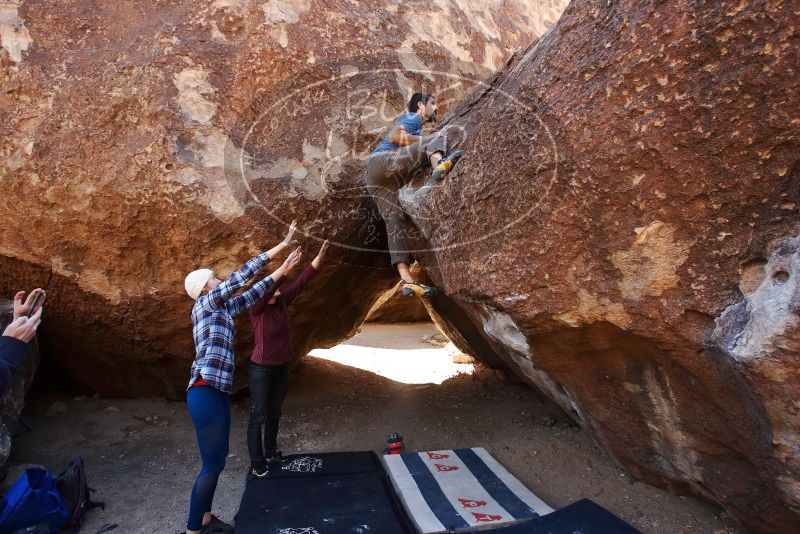 Bouldering in Hueco Tanks on 02/24/2019 with Blue Lizard Climbing and Yoga

Filename: SRM_20190224_1243320.jpg
Aperture: f/5.6
Shutter Speed: 1/200
Body: Canon EOS-1D Mark II
Lens: Canon EF 16-35mm f/2.8 L