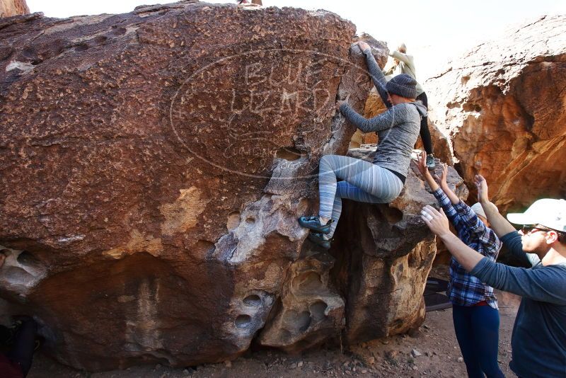 Bouldering in Hueco Tanks on 02/24/2019 with Blue Lizard Climbing and Yoga

Filename: SRM_20190224_1248000.jpg
Aperture: f/5.6
Shutter Speed: 1/250
Body: Canon EOS-1D Mark II
Lens: Canon EF 16-35mm f/2.8 L