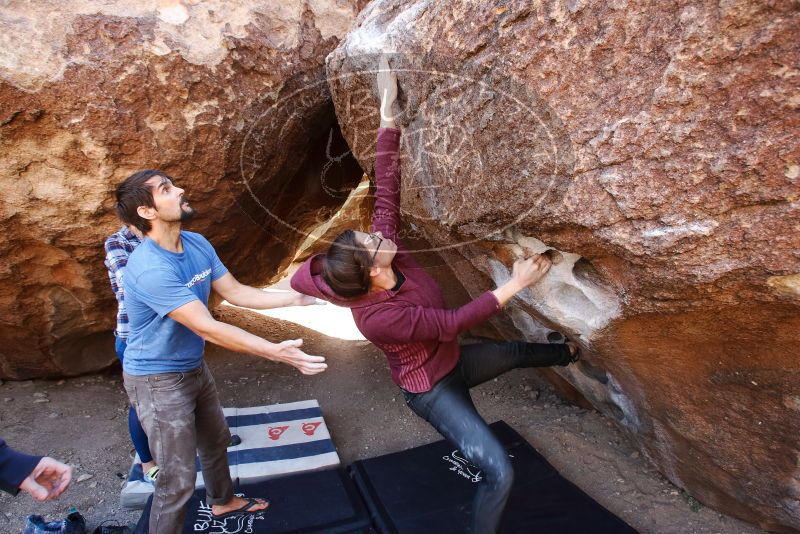 Bouldering in Hueco Tanks on 02/24/2019 with Blue Lizard Climbing and Yoga

Filename: SRM_20190224_1252470.jpg
Aperture: f/5.6
Shutter Speed: 1/160
Body: Canon EOS-1D Mark II
Lens: Canon EF 16-35mm f/2.8 L