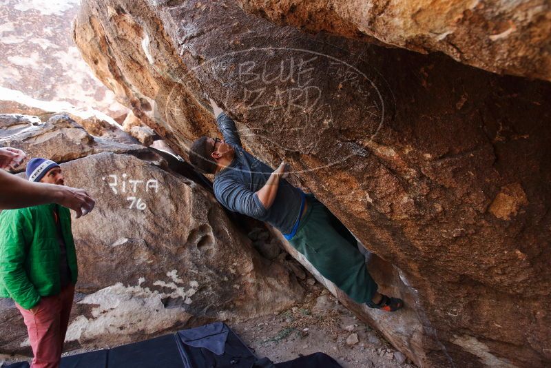 Bouldering in Hueco Tanks on 02/24/2019 with Blue Lizard Climbing and Yoga

Filename: SRM_20190224_1327130.jpg
Aperture: f/4.0
Shutter Speed: 1/320
Body: Canon EOS-1D Mark II
Lens: Canon EF 16-35mm f/2.8 L