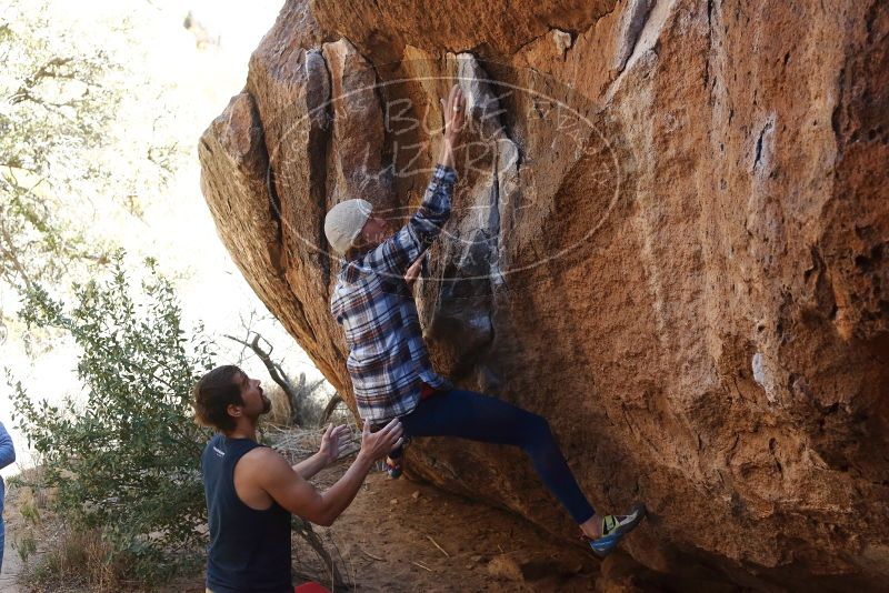 Bouldering in Hueco Tanks on 02/24/2019 with Blue Lizard Climbing and Yoga

Filename: SRM_20190224_1538340.jpg
Aperture: f/4.0
Shutter Speed: 1/640
Body: Canon EOS-1D Mark II
Lens: Canon EF 50mm f/1.8 II