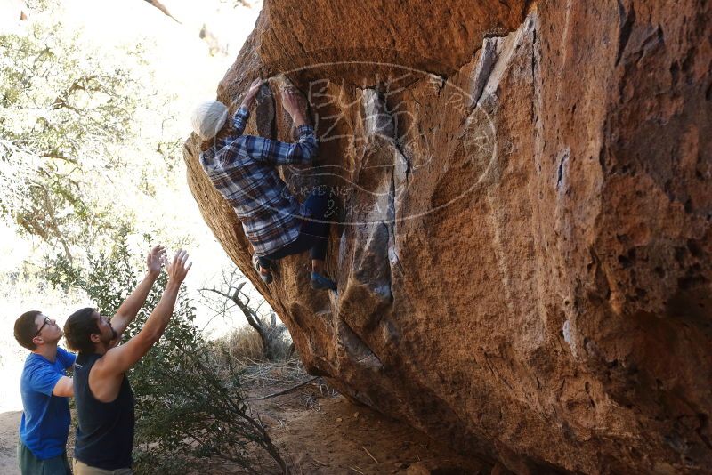 Bouldering in Hueco Tanks on 02/24/2019 with Blue Lizard Climbing and Yoga

Filename: SRM_20190224_1543560.jpg
Aperture: f/4.0
Shutter Speed: 1/400
Body: Canon EOS-1D Mark II
Lens: Canon EF 50mm f/1.8 II