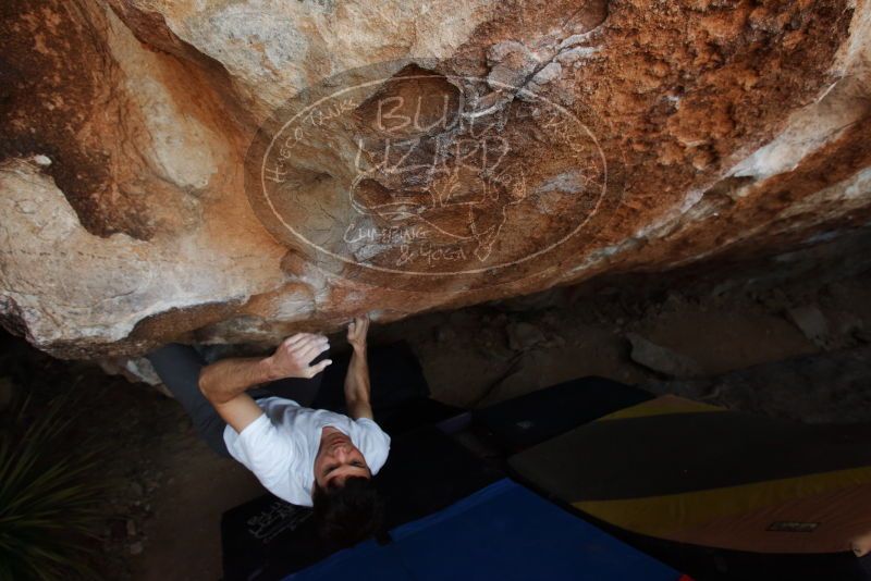 Bouldering in Hueco Tanks on 03/01/2019 with Blue Lizard Climbing and Yoga

Filename: SRM_20190301_1140100.jpg
Aperture: f/5.6
Shutter Speed: 1/250
Body: Canon EOS-1D Mark II
Lens: Canon EF 16-35mm f/2.8 L