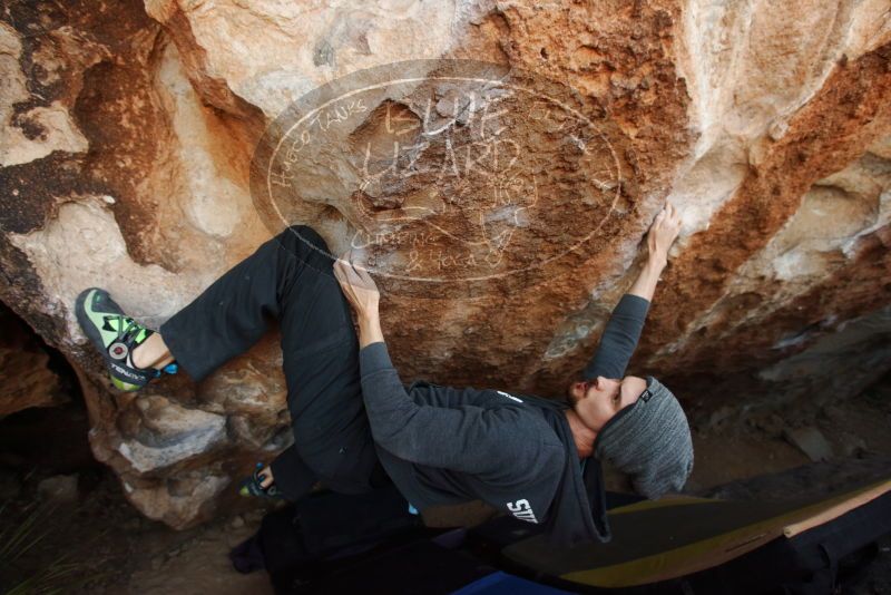 Bouldering in Hueco Tanks on 03/01/2019 with Blue Lizard Climbing and Yoga

Filename: SRM_20190301_1145150.jpg
Aperture: f/5.0
Shutter Speed: 1/200
Body: Canon EOS-1D Mark II
Lens: Canon EF 16-35mm f/2.8 L