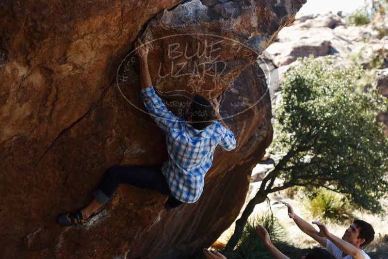 Bouldering in Hueco Tanks on 03/01/2019 with Blue Lizard Climbing and Yoga

Filename: SRM_20190301_1344450.jpg
Aperture: f/3.5
Shutter Speed: 1/400
Body: Canon EOS-1D Mark II
Lens: Canon EF 50mm f/1.8 II