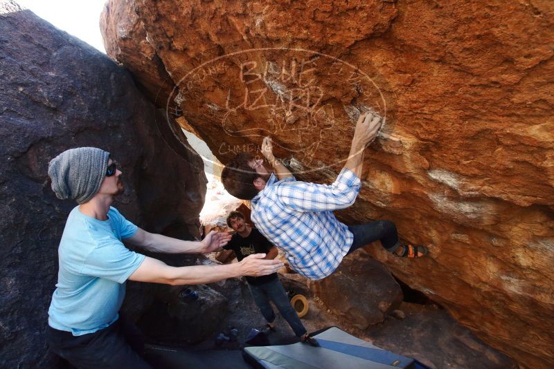 Bouldering in Hueco Tanks on 03/01/2019 with Blue Lizard Climbing and Yoga

Filename: SRM_20190301_1651450.jpg
Aperture: f/5.6
Shutter Speed: 1/200
Body: Canon EOS-1D Mark II
Lens: Canon EF 16-35mm f/2.8 L