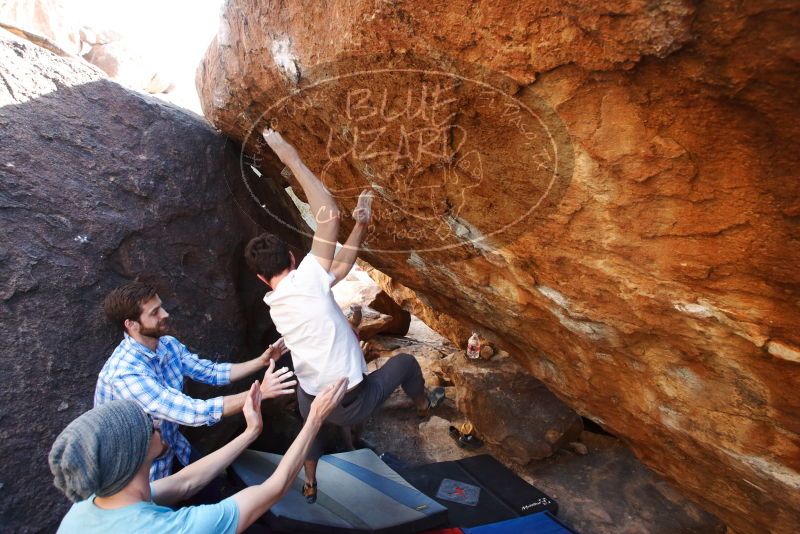 Bouldering in Hueco Tanks on 03/01/2019 with Blue Lizard Climbing and Yoga

Filename: SRM_20190301_1708050.jpg
Aperture: f/5.0
Shutter Speed: 1/320
Body: Canon EOS-1D Mark II
Lens: Canon EF 16-35mm f/2.8 L