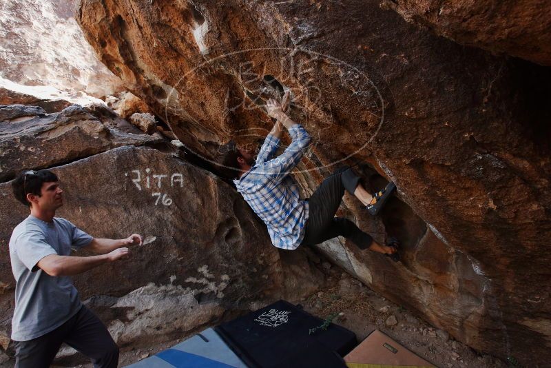 Bouldering in Hueco Tanks on 03/02/2019 with Blue Lizard Climbing and Yoga

Filename: SRM_20190302_1509400.jpg
Aperture: f/5.6
Shutter Speed: 1/250
Body: Canon EOS-1D Mark II
Lens: Canon EF 16-35mm f/2.8 L