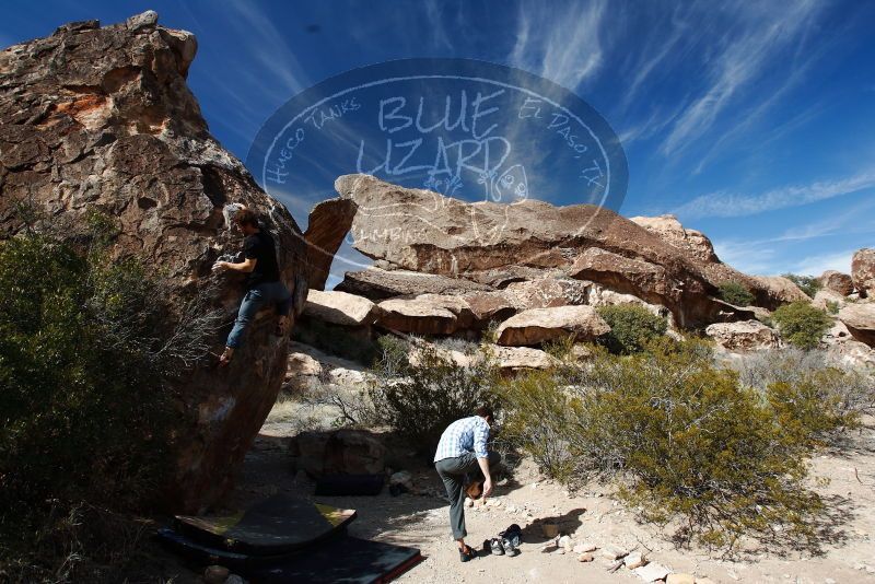 Bouldering in Hueco Tanks on 03/02/2019 with Blue Lizard Climbing and Yoga

Filename: SRM_20190302_1526160.jpg
Aperture: f/5.6
Shutter Speed: 1/250
Body: Canon EOS-1D Mark II
Lens: Canon EF 16-35mm f/2.8 L