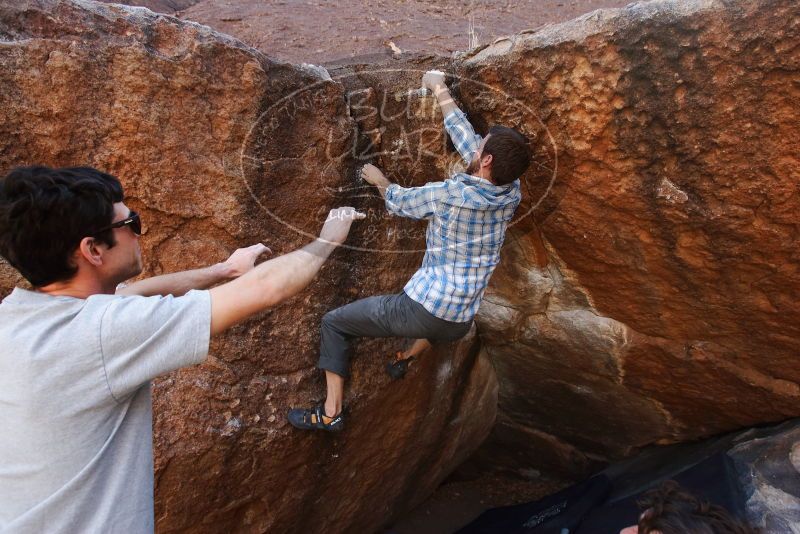 Bouldering in Hueco Tanks on 03/02/2019 with Blue Lizard Climbing and Yoga

Filename: SRM_20190302_1552511.jpg
Aperture: f/5.6
Shutter Speed: 1/250
Body: Canon EOS-1D Mark II
Lens: Canon EF 16-35mm f/2.8 L