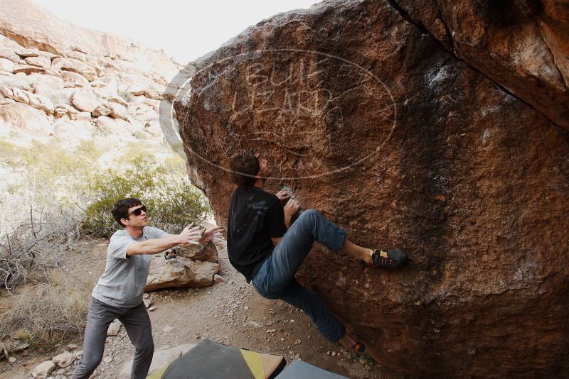 Bouldering in Hueco Tanks on 03/02/2019 with Blue Lizard Climbing and Yoga

Filename: SRM_20190302_1620160.jpg
Aperture: f/5.6
Shutter Speed: 1/250
Body: Canon EOS-1D Mark II
Lens: Canon EF 16-35mm f/2.8 L