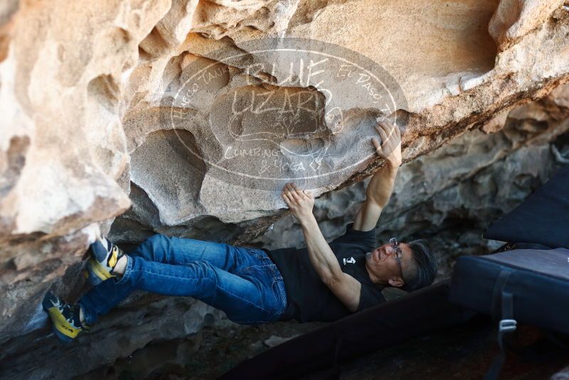 Bouldering in Hueco Tanks on 03/03/2019 with Blue Lizard Climbing and Yoga

Filename: SRM_20190303_1221400.jpg
Aperture: f/3.2
Shutter Speed: 1/400
Body: Canon EOS-1D Mark II
Lens: Canon EF 50mm f/1.8 II