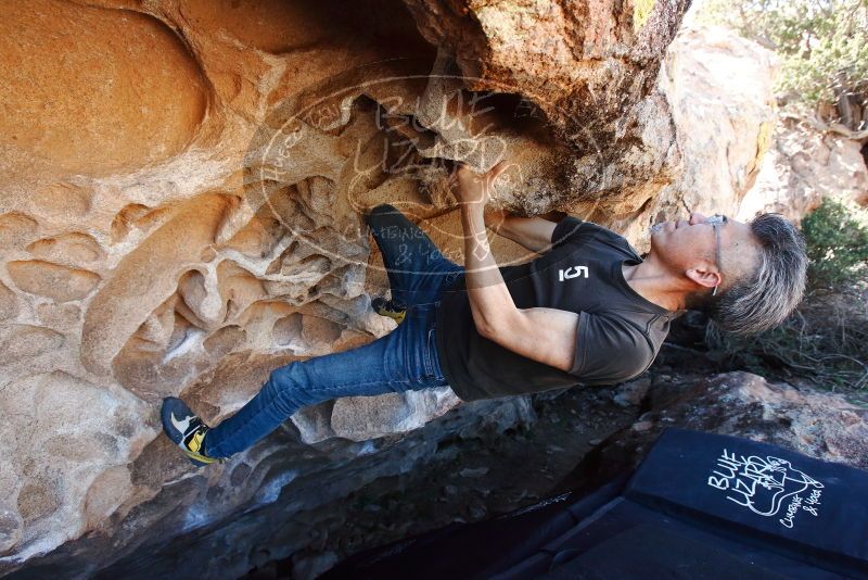 Bouldering in Hueco Tanks on 03/03/2019 with Blue Lizard Climbing and Yoga

Filename: SRM_20190303_1253030.jpg
Aperture: f/5.6
Shutter Speed: 1/400
Body: Canon EOS-1D Mark II
Lens: Canon EF 16-35mm f/2.8 L