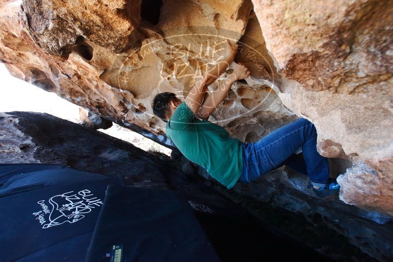 Bouldering in Hueco Tanks on 03/03/2019 with Blue Lizard Climbing and Yoga

Filename: SRM_20190303_1301430.jpg
Aperture: f/5.6
Shutter Speed: 1/250
Body: Canon EOS-1D Mark II
Lens: Canon EF 16-35mm f/2.8 L