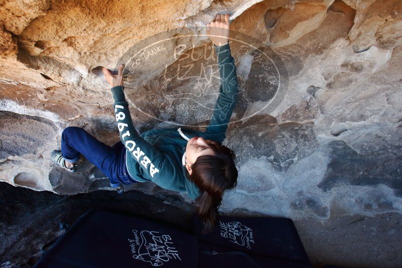 Bouldering in Hueco Tanks on 03/03/2019 with Blue Lizard Climbing and Yoga

Filename: SRM_20190303_1500340.jpg
Aperture: f/5.6
Shutter Speed: 1/250
Body: Canon EOS-1D Mark II
Lens: Canon EF 16-35mm f/2.8 L