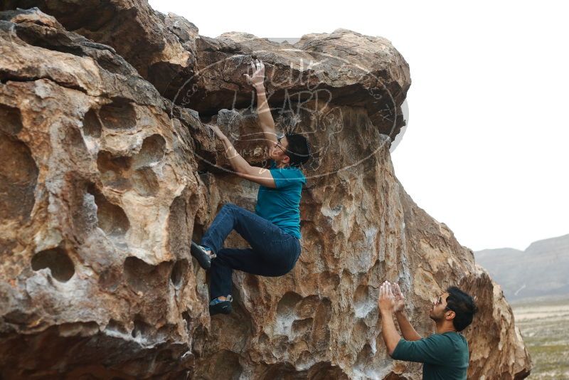 Bouldering in Hueco Tanks on 03/08/2019 with Blue Lizard Climbing and Yoga

Filename: SRM_20190308_1257390.jpg
Aperture: f/3.5
Shutter Speed: 1/800
Body: Canon EOS-1D Mark II
Lens: Canon EF 50mm f/1.8 II