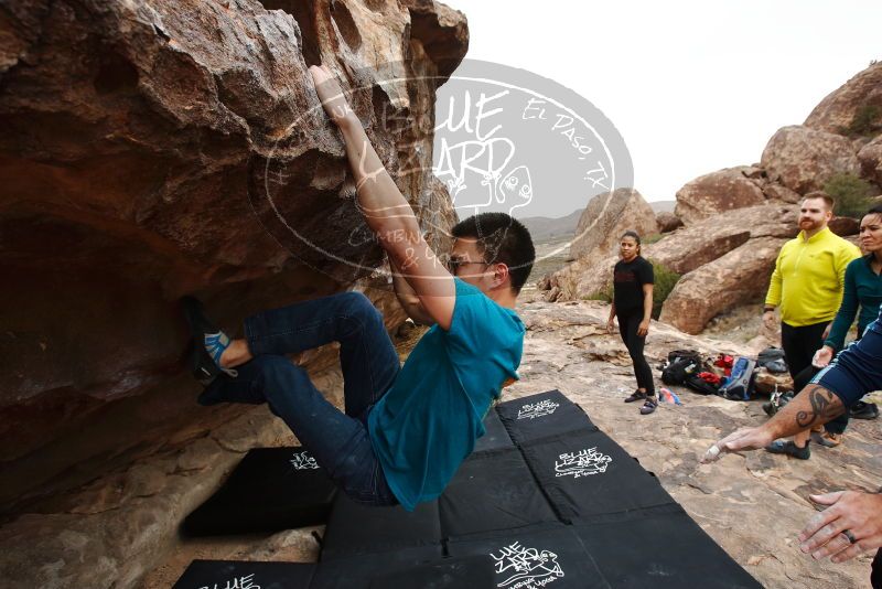 Bouldering in Hueco Tanks on 03/08/2019 with Blue Lizard Climbing and Yoga

Filename: SRM_20190308_1301530.jpg
Aperture: f/5.6
Shutter Speed: 1/500
Body: Canon EOS-1D Mark II
Lens: Canon EF 16-35mm f/2.8 L