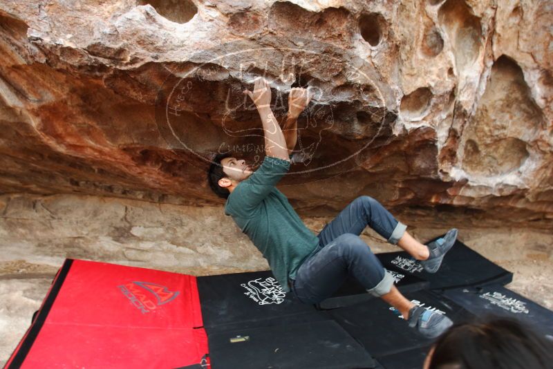 Bouldering in Hueco Tanks on 03/08/2019 with Blue Lizard Climbing and Yoga

Filename: SRM_20190308_1310430.jpg
Aperture: f/5.0
Shutter Speed: 1/250
Body: Canon EOS-1D Mark II
Lens: Canon EF 16-35mm f/2.8 L