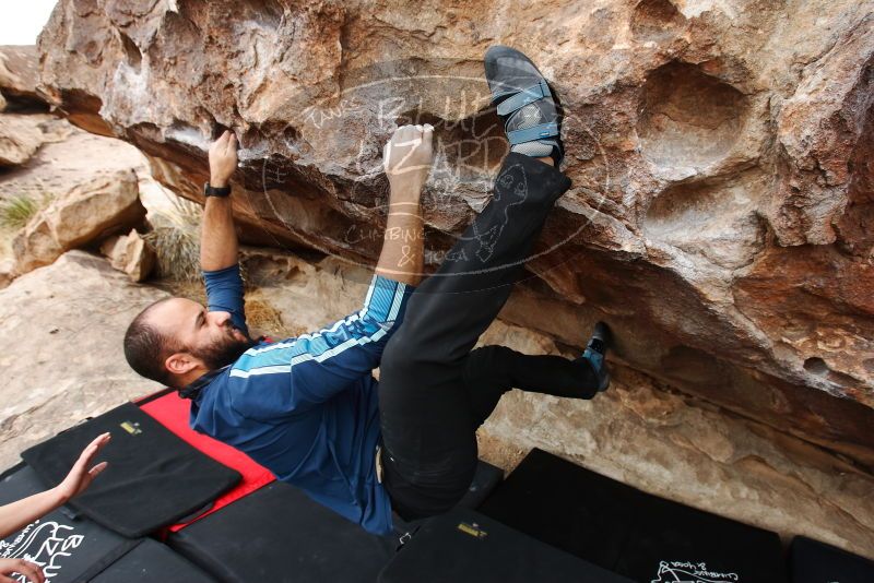 Bouldering in Hueco Tanks on 03/08/2019 with Blue Lizard Climbing and Yoga

Filename: SRM_20190308_1321160.jpg
Aperture: f/5.6
Shutter Speed: 1/250
Body: Canon EOS-1D Mark II
Lens: Canon EF 16-35mm f/2.8 L