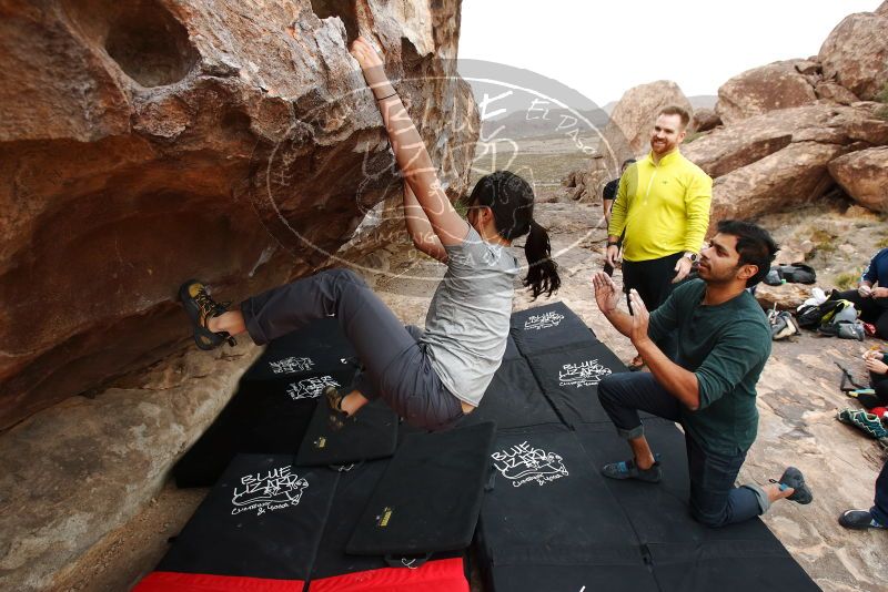 Bouldering in Hueco Tanks on 03/08/2019 with Blue Lizard Climbing and Yoga

Filename: SRM_20190308_1322410.jpg
Aperture: f/5.6
Shutter Speed: 1/320
Body: Canon EOS-1D Mark II
Lens: Canon EF 16-35mm f/2.8 L