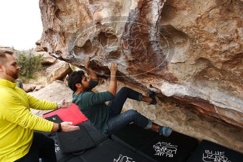 Bouldering in Hueco Tanks on 03/08/2019 with Blue Lizard Climbing and Yoga

Filename: SRM_20190308_1324250.jpg
Aperture: f/5.6
Shutter Speed: 1/250
Body: Canon EOS-1D Mark II
Lens: Canon EF 16-35mm f/2.8 L