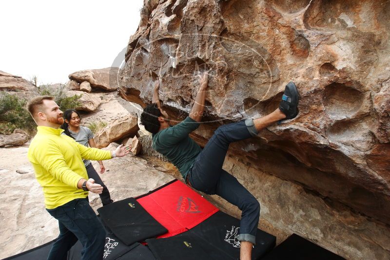 Bouldering in Hueco Tanks on 03/08/2019 with Blue Lizard Climbing and Yoga

Filename: SRM_20190308_1324530.jpg
Aperture: f/5.6
Shutter Speed: 1/320
Body: Canon EOS-1D Mark II
Lens: Canon EF 16-35mm f/2.8 L