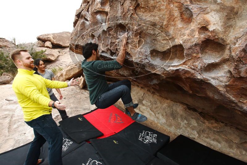 Bouldering in Hueco Tanks on 03/08/2019 with Blue Lizard Climbing and Yoga

Filename: SRM_20190308_1324531.jpg
Aperture: f/5.6
Shutter Speed: 1/320
Body: Canon EOS-1D Mark II
Lens: Canon EF 16-35mm f/2.8 L