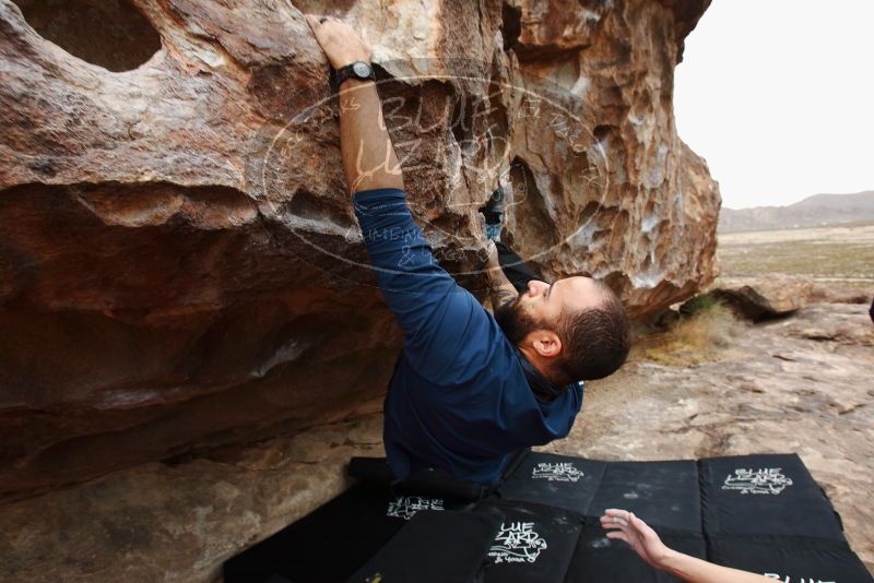 Bouldering in Hueco Tanks on 03/08/2019 with Blue Lizard Climbing and Yoga

Filename: SRM_20190308_1330290.jpg
Aperture: f/5.6
Shutter Speed: 1/250
Body: Canon EOS-1D Mark II
Lens: Canon EF 16-35mm f/2.8 L