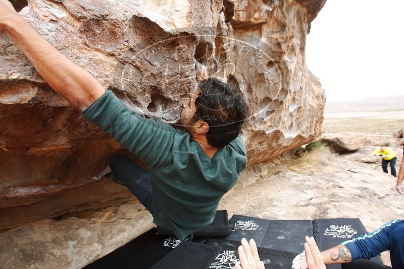 Bouldering in Hueco Tanks on 03/08/2019 with Blue Lizard Climbing and Yoga

Filename: SRM_20190308_1333320.jpg
Aperture: f/5.6
Shutter Speed: 1/250
Body: Canon EOS-1D Mark II
Lens: Canon EF 16-35mm f/2.8 L