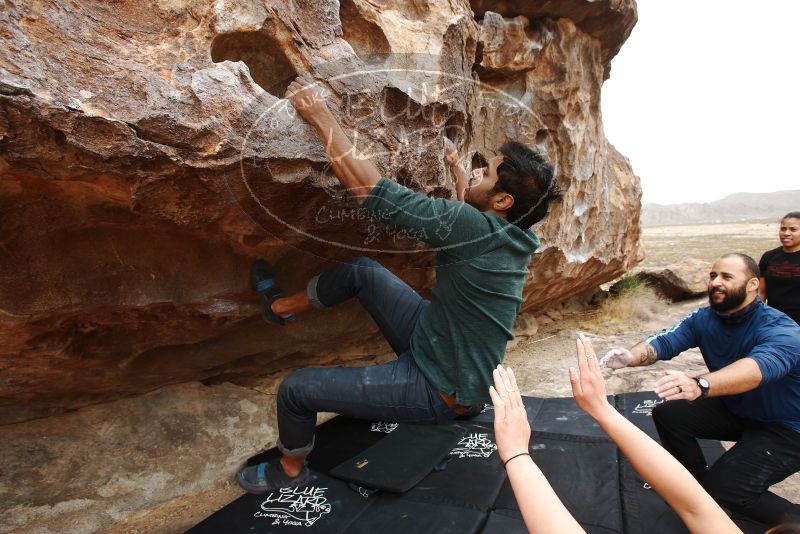 Bouldering in Hueco Tanks on 03/08/2019 with Blue Lizard Climbing and Yoga

Filename: SRM_20190308_1333361.jpg
Aperture: f/5.6
Shutter Speed: 1/400
Body: Canon EOS-1D Mark II
Lens: Canon EF 16-35mm f/2.8 L