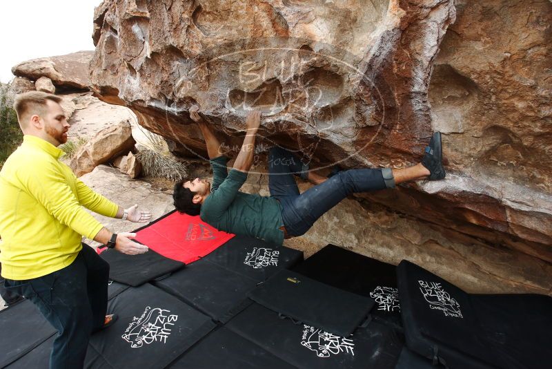 Bouldering in Hueco Tanks on 03/08/2019 with Blue Lizard Climbing and Yoga

Filename: SRM_20190308_1340330.jpg
Aperture: f/5.6
Shutter Speed: 1/320
Body: Canon EOS-1D Mark II
Lens: Canon EF 16-35mm f/2.8 L