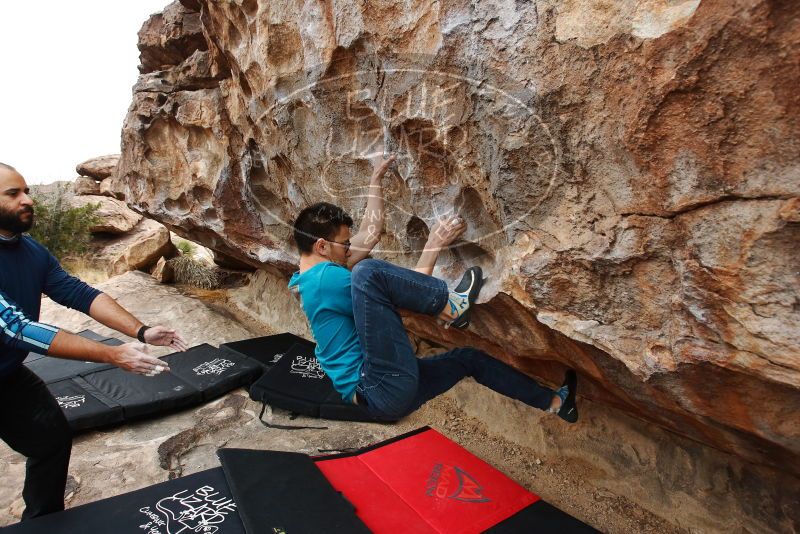 Bouldering in Hueco Tanks on 03/08/2019 with Blue Lizard Climbing and Yoga

Filename: SRM_20190308_1344260.jpg
Aperture: f/5.6
Shutter Speed: 1/400
Body: Canon EOS-1D Mark II
Lens: Canon EF 16-35mm f/2.8 L