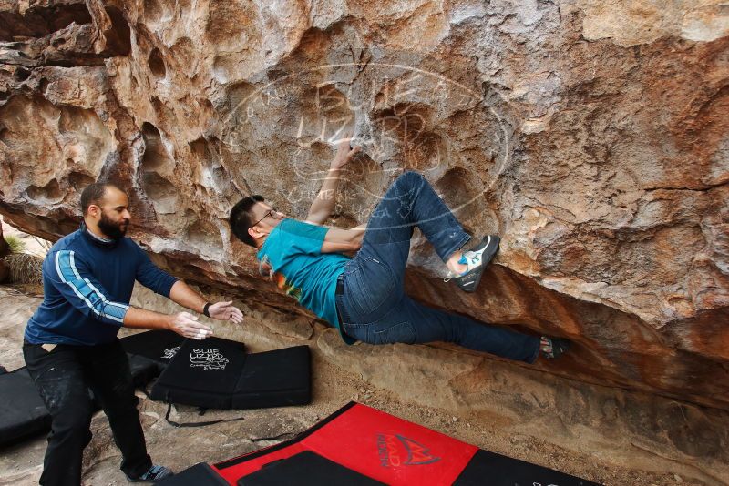 Bouldering in Hueco Tanks on 03/08/2019 with Blue Lizard Climbing and Yoga

Filename: SRM_20190308_1346250.jpg
Aperture: f/5.6
Shutter Speed: 1/320
Body: Canon EOS-1D Mark II
Lens: Canon EF 16-35mm f/2.8 L