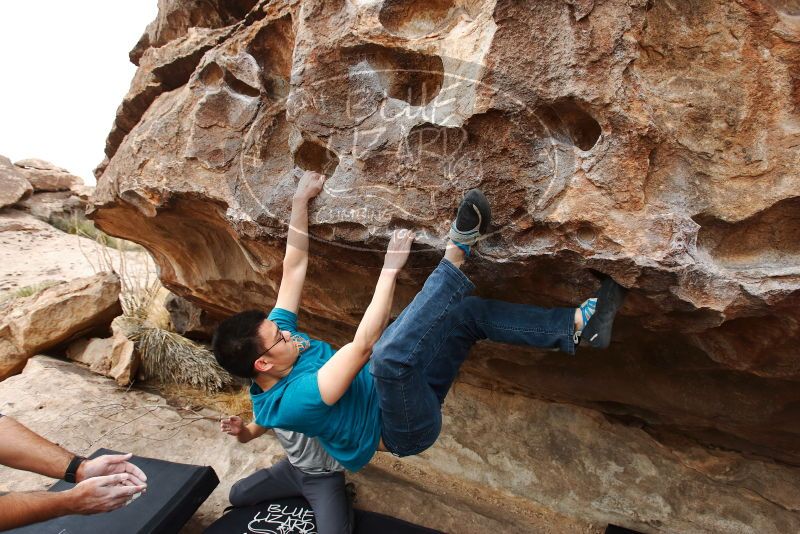 Bouldering in Hueco Tanks on 03/08/2019 with Blue Lizard Climbing and Yoga

Filename: SRM_20190308_1349530.jpg
Aperture: f/5.6
Shutter Speed: 1/320
Body: Canon EOS-1D Mark II
Lens: Canon EF 16-35mm f/2.8 L