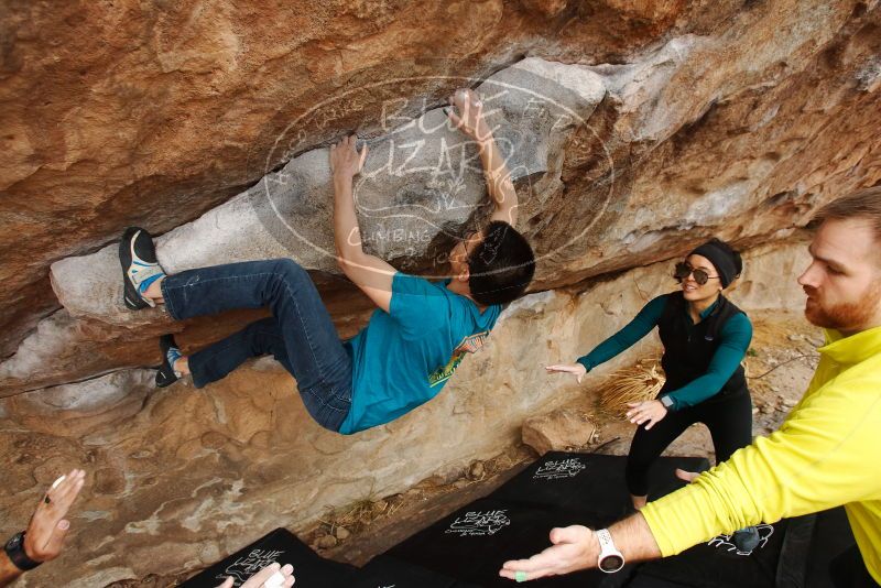 Bouldering in Hueco Tanks on 03/08/2019 with Blue Lizard Climbing and Yoga

Filename: SRM_20190308_1425530.jpg
Aperture: f/4.5
Shutter Speed: 1/400
Body: Canon EOS-1D Mark II
Lens: Canon EF 16-35mm f/2.8 L