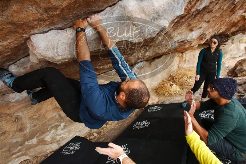 Bouldering in Hueco Tanks on 03/08/2019 with Blue Lizard Climbing and Yoga

Filename: SRM_20190308_1428320.jpg
Aperture: f/5.6
Shutter Speed: 1/200
Body: Canon EOS-1D Mark II
Lens: Canon EF 16-35mm f/2.8 L