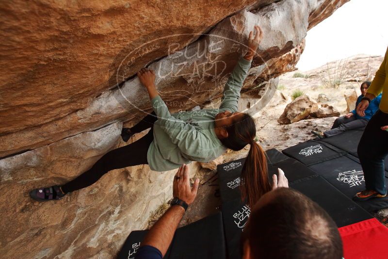 Bouldering in Hueco Tanks on 03/08/2019 with Blue Lizard Climbing and Yoga

Filename: SRM_20190308_1433240.jpg
Aperture: f/5.6
Shutter Speed: 1/250
Body: Canon EOS-1D Mark II
Lens: Canon EF 16-35mm f/2.8 L