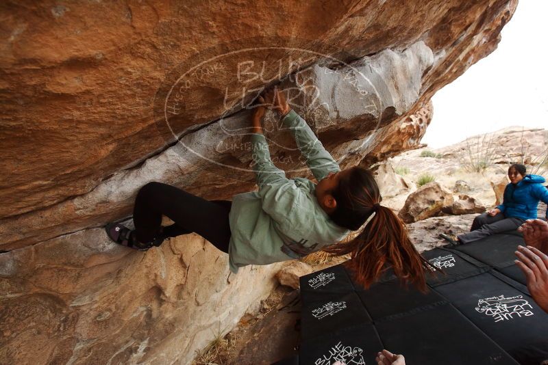 Bouldering in Hueco Tanks on 03/08/2019 with Blue Lizard Climbing and Yoga

Filename: SRM_20190308_1433280.jpg
Aperture: f/5.6
Shutter Speed: 1/250
Body: Canon EOS-1D Mark II
Lens: Canon EF 16-35mm f/2.8 L