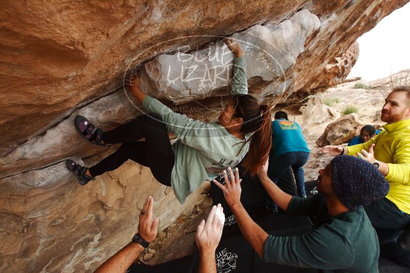 Bouldering in Hueco Tanks on 03/08/2019 with Blue Lizard Climbing and Yoga

Filename: SRM_20190308_1433340.jpg
Aperture: f/5.6
Shutter Speed: 1/250
Body: Canon EOS-1D Mark II
Lens: Canon EF 16-35mm f/2.8 L